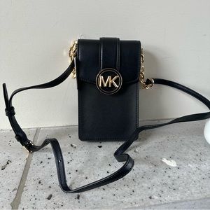 NWT Michael Kors Carmen Small Faux Leather Phone Crossbody Bag